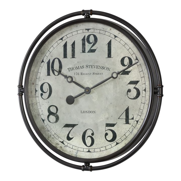 Uttermost Nakul Industrial Wall Clock 